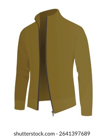Brown male jacket. vector illustration	