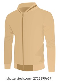 Chaqueta masculina marrón. Ilustración vectorial