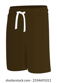 Pantalones cortos masculinos marrones. Ilustración vectorial