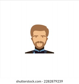A brown man avatar vector art.