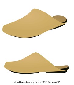 Braun Mann Sandal. Vektorgrafik