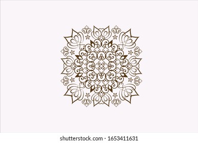 brown mandala with background white