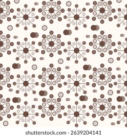 Brown mandala seamless pattern. A grounded and elegant floral theme perfect for art and crafts, digital paper, fabric printing, textile printing, packaging, scrapbooking, gift wrap, background and mor