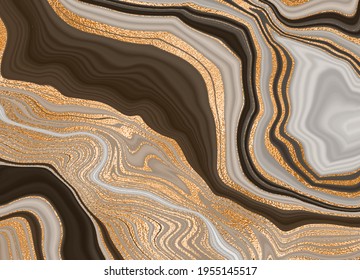Brown marble with gold, vector background. Luxury template design for wedding invitation, cards, wallpaper and packaging design.