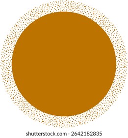 Brown Maroon Doodle Circle Brush Textured Oval Lingkaran Shape Vector for Icon and Element