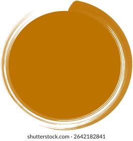 Brown Maroon Doodle Circle Brush Textured Oval Lingkaran Shape Vector for Icon and Element