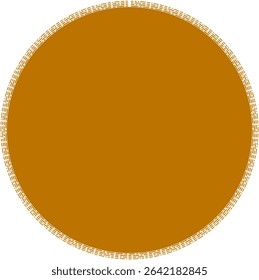 Brown Maroon Doodle Circle Brush Textured Oval Lingkaran Shape Vector for Icon and Element