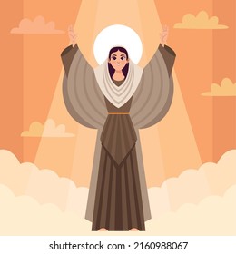 brown mary virgin Assumption scene