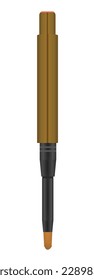 Brown  mascara eyebrow pen. vector