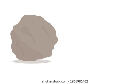 Brown massive sandstone rock specimen. Stone sample.