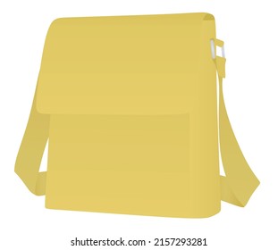 Brown men bag. vector illustration