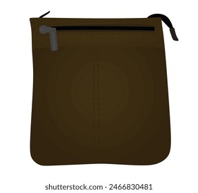 Brown men bag. vector illustration