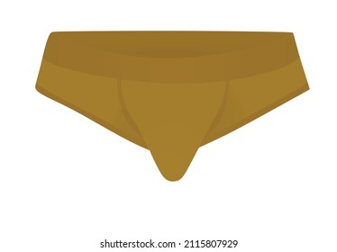 Ropa interior de hombres marrones. ilustración vectorial