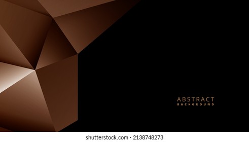 Fondo de metal marrón con triángulo 3d y sombra profunda, papel de pared de metal azul realista 