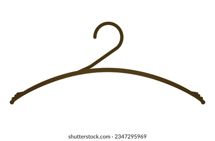 Brown metal hanger.  vector illustration