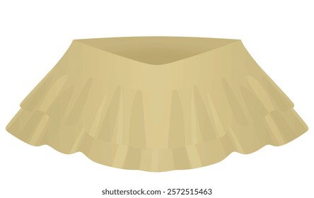 Brown  micro  skirt. vector illustration