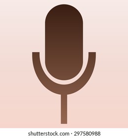 Brown microphone icon 