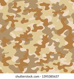 Brown military camouflage pattern, vector illustration. texture. Abstract Vector Military Background.