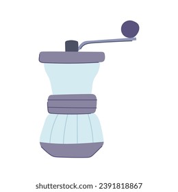 brown mill coffee grinder manual cartoon. cafe caffeine, kitchen aroma, dark drink brown mill coffee grinder manual sign. isolated symbol vector illustration