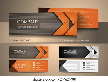 Brown Mini Business Card Design