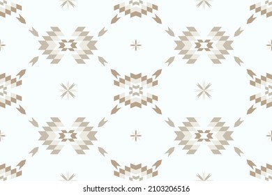 brown minimal color geometric Aztec style. Mosaic on the tile.  African Moroccan pattern. Ethnic carpet. Majolica. Ancient interior. Asian rug. Tribal vector ornament. textile.