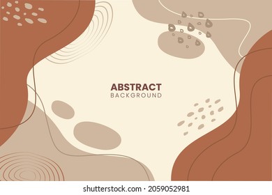 Brown Minimalist abstract background template. Template for cover, banner, poster, flyer and other