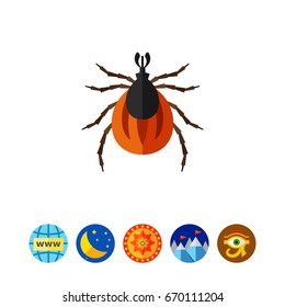 Brown mite icon