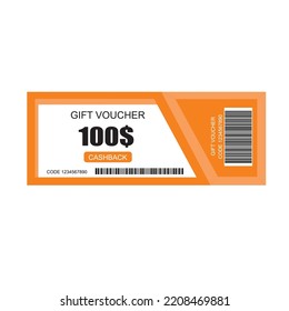 Brown model set of coupon promotion sale for website, internet ads, social media or coupon. Cashback coupon discount 100$. Coupon discount with vector illustration