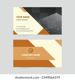 Brown modern business card template