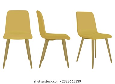 Brown modern chair. vector illustration 