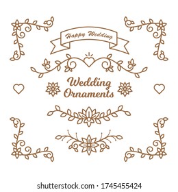 Brown modern and creative wedding ornaments
