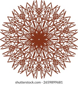 Diseño de Vector de mandala festivo moderno marrón