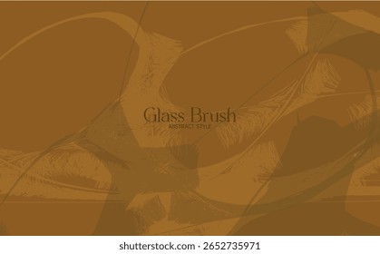Fondo Abstractas de textura de cepillo de vidrio moderno marrón - flujo de pintura transparente