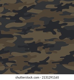 brown modern military vector camouflage print, seamless pattern for clothing headband or print. camouflage from pols									