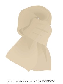 Brown modern  scarf. vector illustration