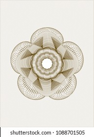 Brown money style emblem or rosette