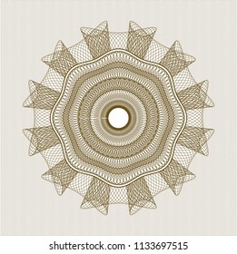 Brown money style emblem or rosette