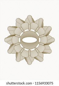 Brown money style emblem or rosette