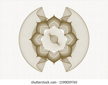 Brown money style emblem or rosette