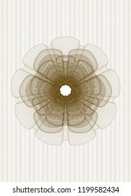 Brown money style emblem or rosette