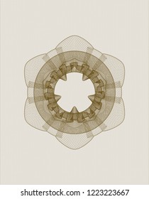 Brown money style emblem or rosette