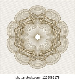Brown money style emblem or rosette
