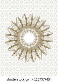 Brown money style emblem or rosette