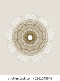 Brown money style emblem or rosette