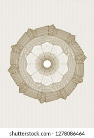 Brown money style emblem or rosette