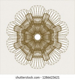 Brown money style emblem or rosette