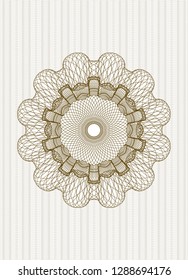 Brown money style emblem or rosette