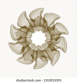 Brown money style emblem or rosette