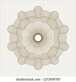 Brown money style emblem or rosette
