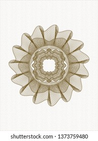 Brown money style emblem or rosette